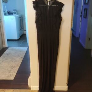 Julia Jordan Elegant Black Romper Lace Top